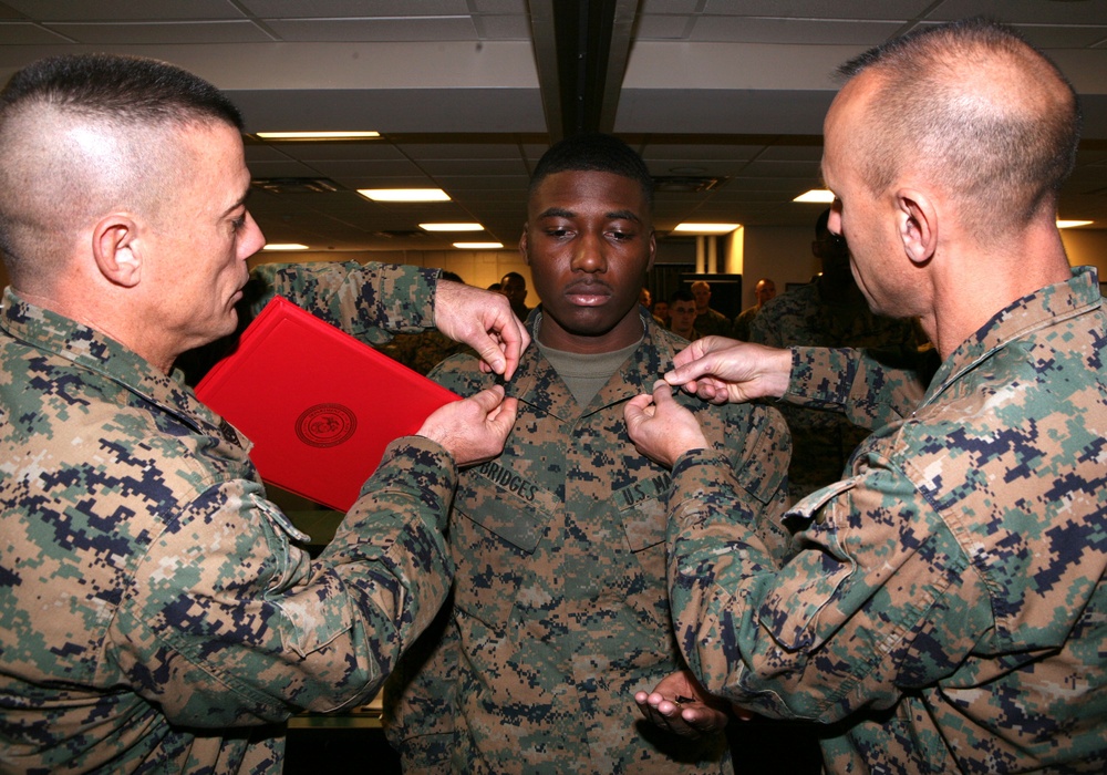 Marine and Birmingham native is promoted to next rank
