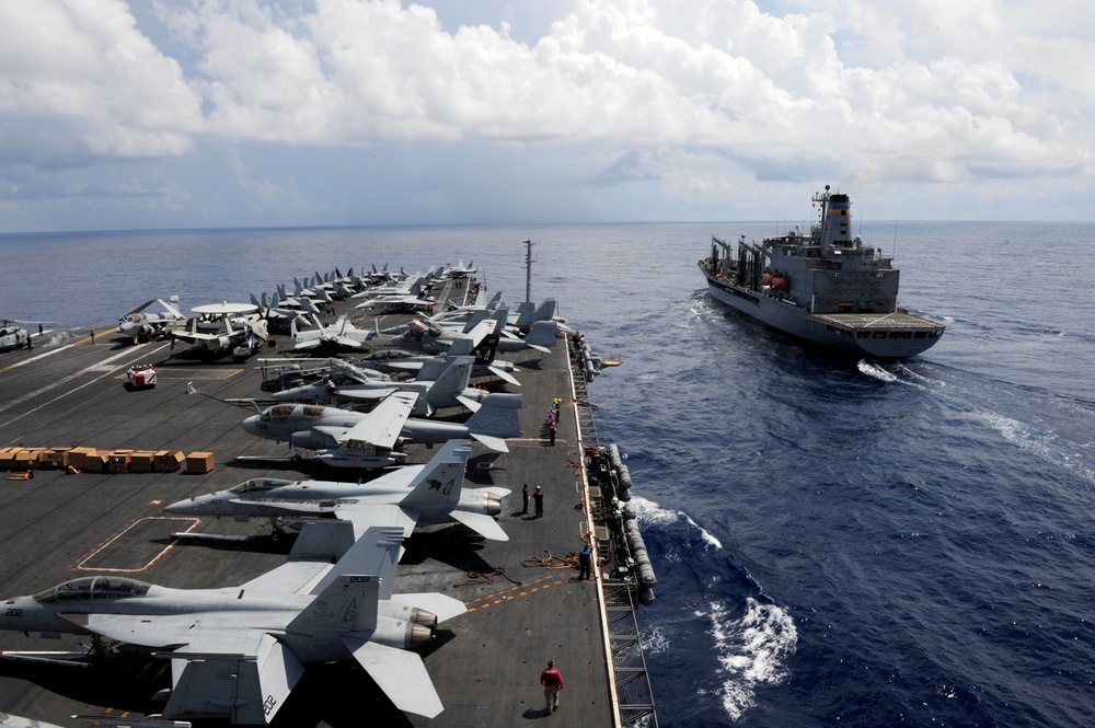 USS Dwight D. Eisenhower replenishment at sea