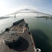 USS Underwood approaches the Bridge of the Americas