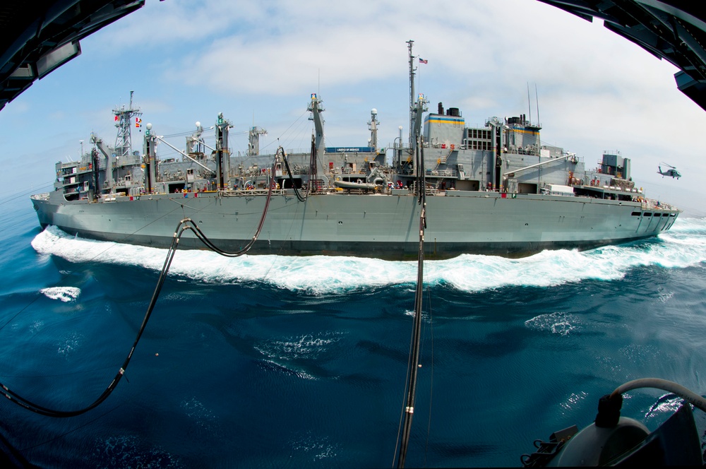 USS Nimitz replenishment at sea