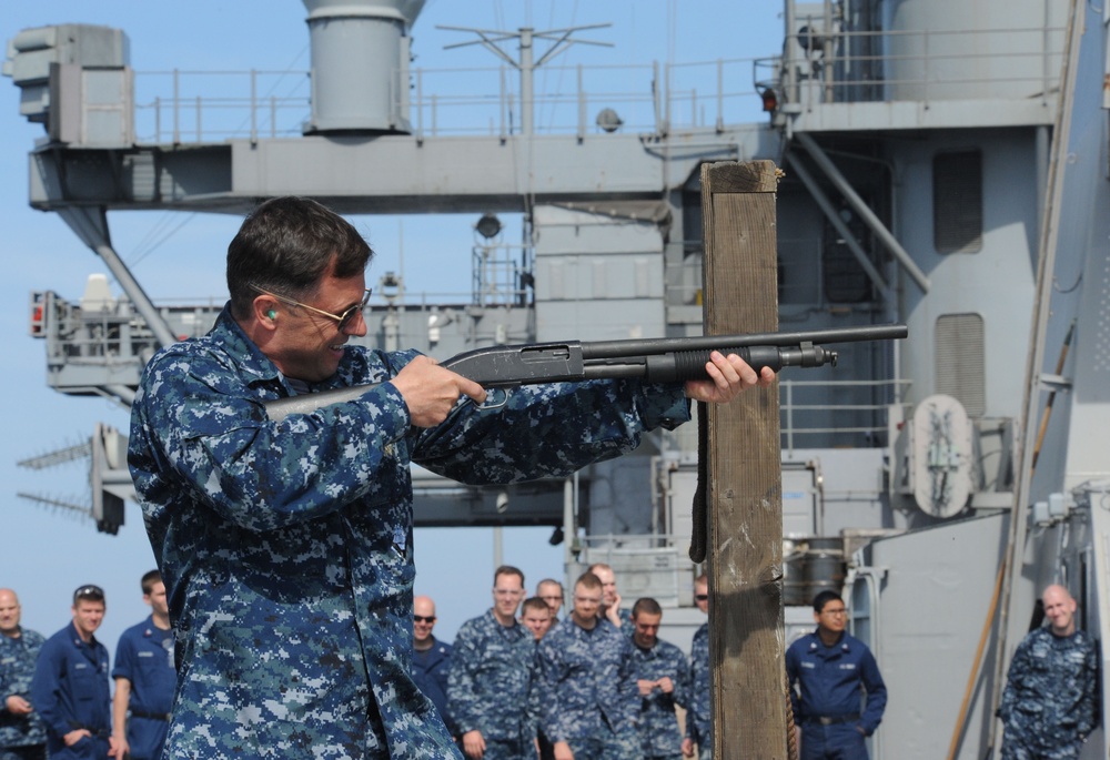 USS Mount Whitney live-fire exercise