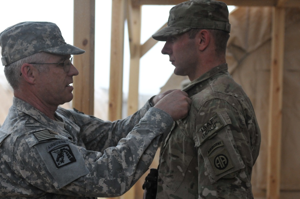 Soldiers earn combat medical badge, pinned by US Army deputy surgeon general