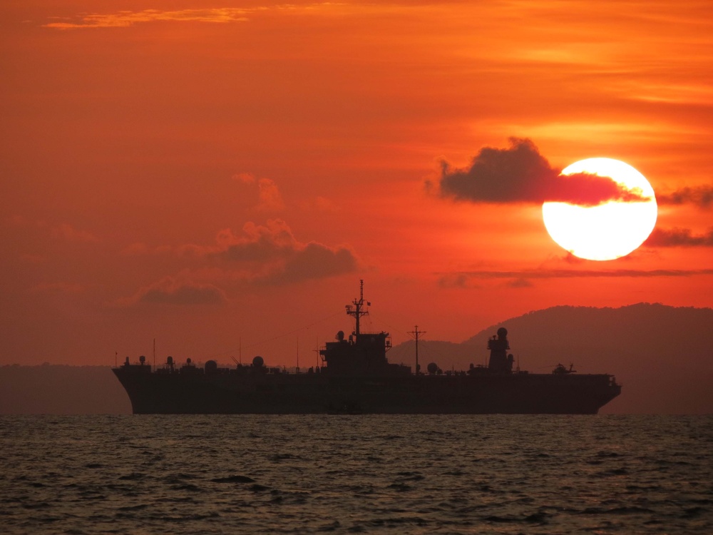 USS Blue Ridge off the coast of Cambodia