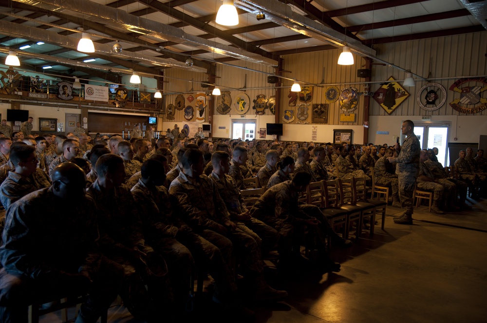 Chief Master Sergeant of the Air Force Visits CJTF-HOA Airmen