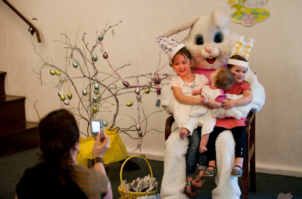 Easter bunny hops through Incirlik