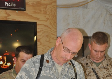 Texas A&amp;M Muster held at Camp Leatherneck