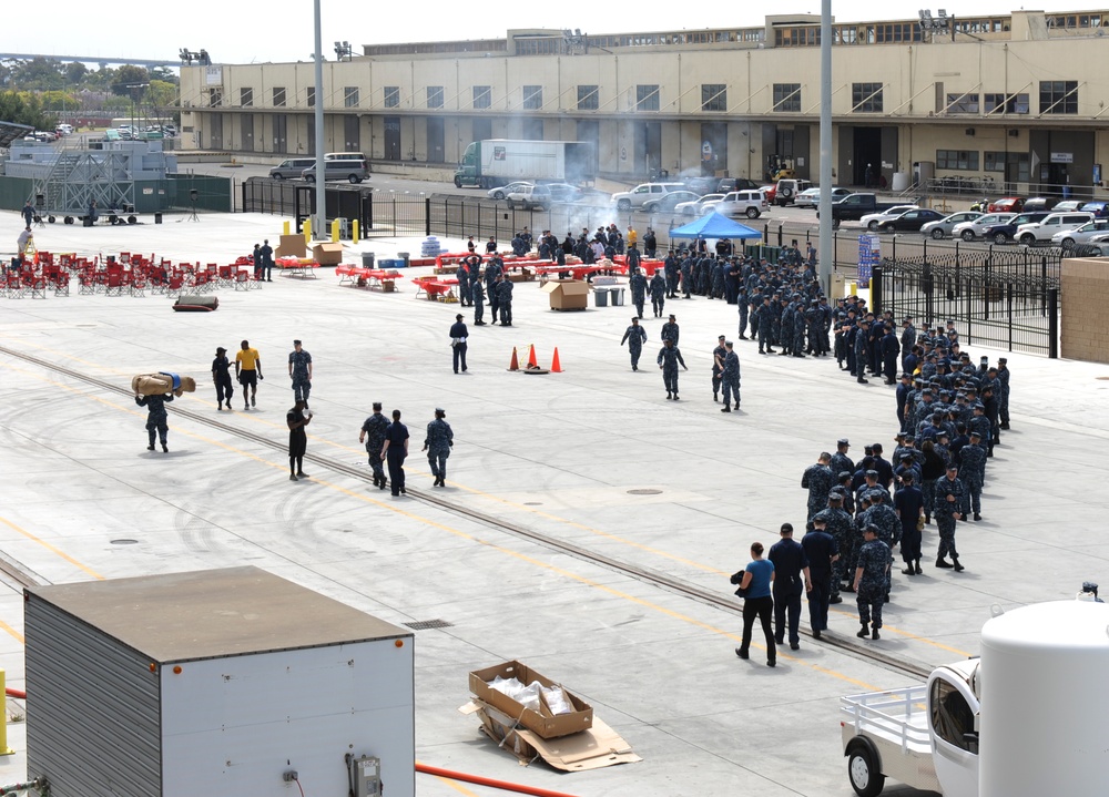 Pierside picnic at Naval Air Station North Island