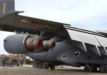 7th Engineer Battalion assists Boeing and Air Force move a damaged C-17 in Afghanistan