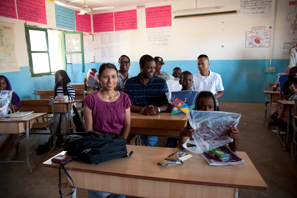 Camp Lemonnier volunteer group distributes school supplies to Djiboutian kids