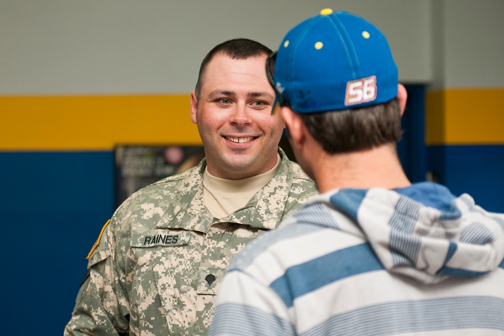 Truex assists South Carolina National Guard soldier