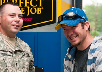 Truex assists South Carolina National Guard soldier