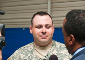 Truex assists South Carolina National Guard soldier