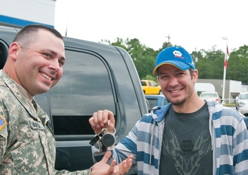 Truex assists South Carolina National Guard soldier