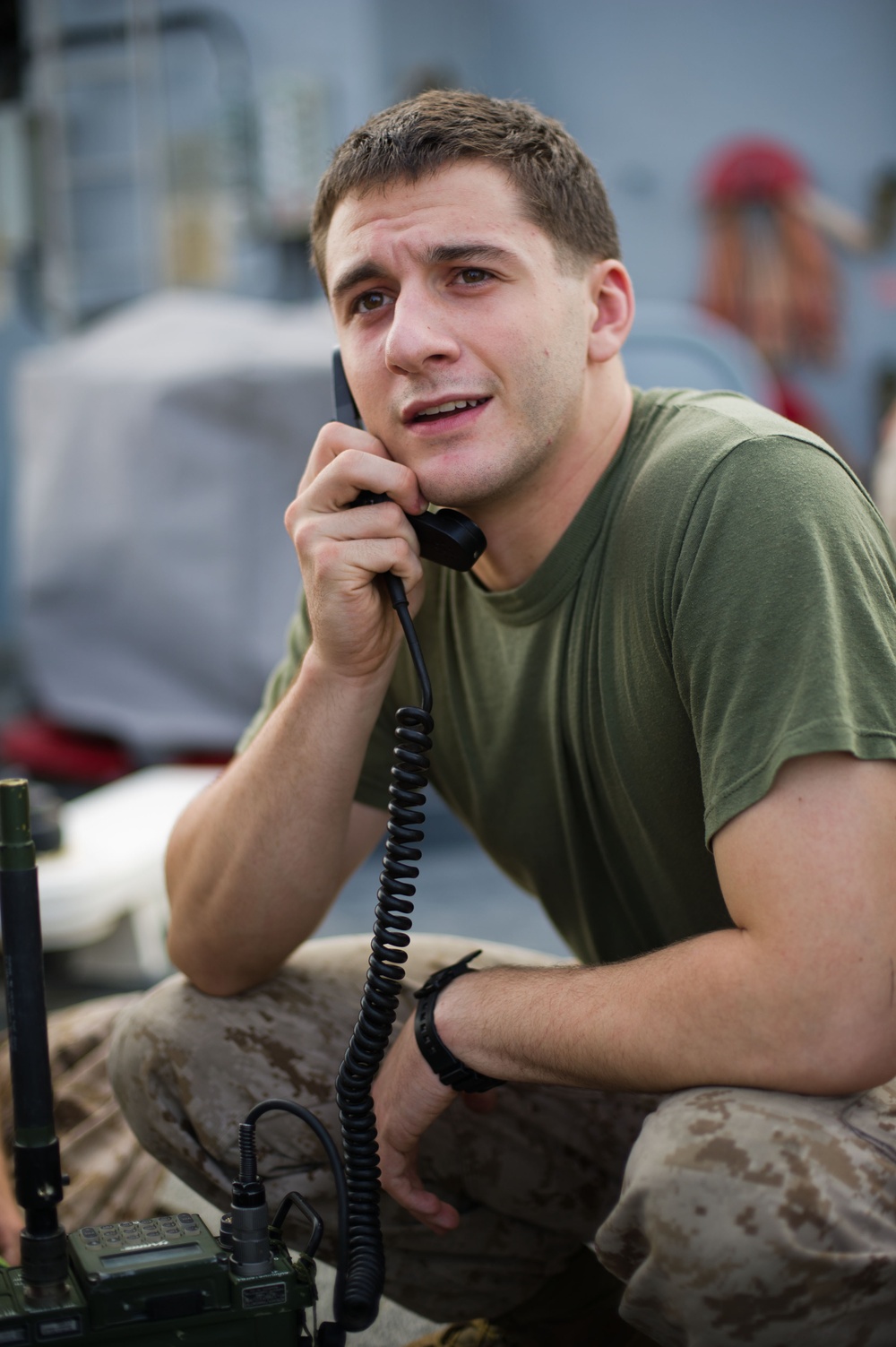 Marines attend class aboard USS Pearl Harbor