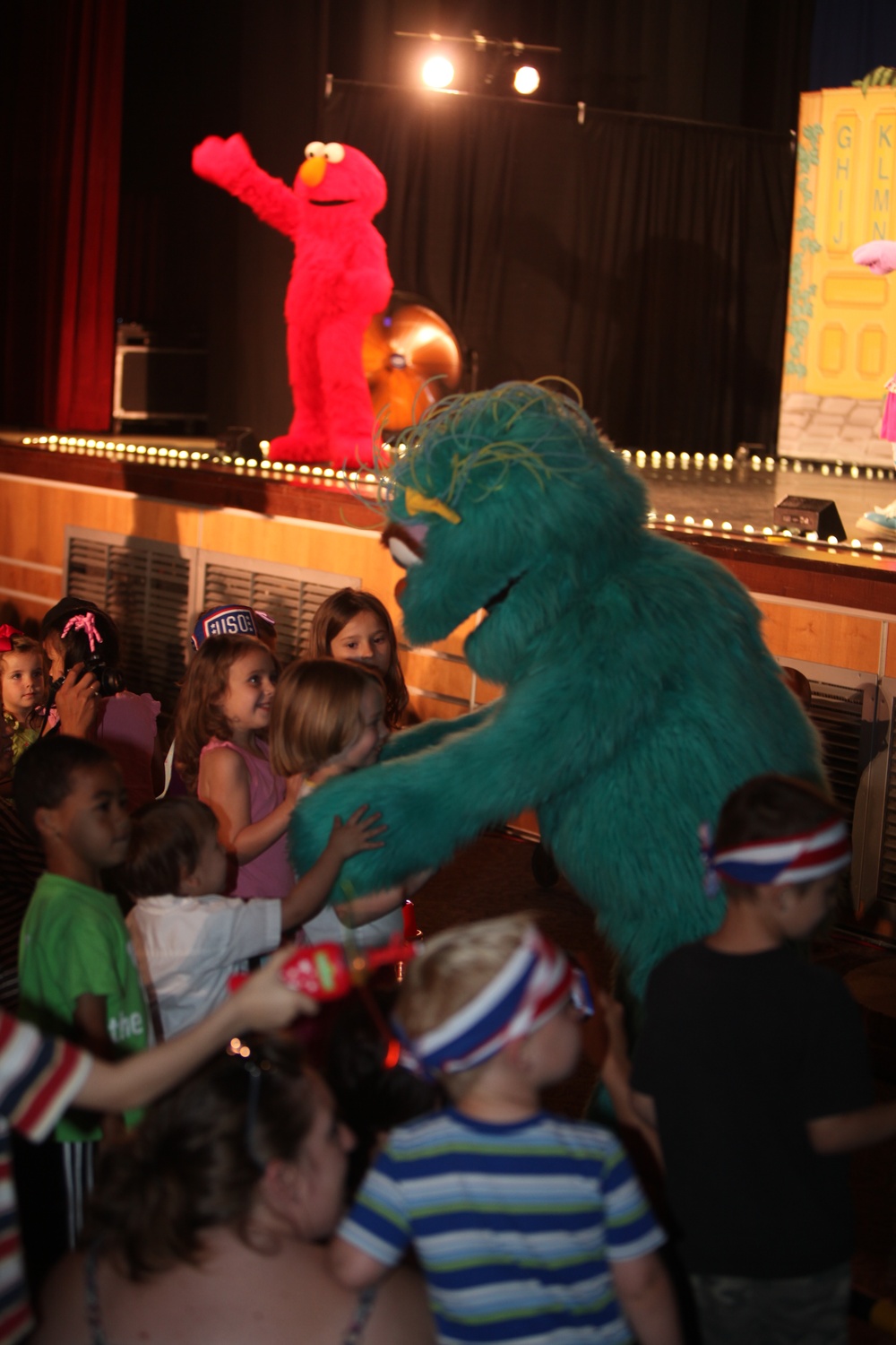 Sesame Street visits Cherry Point children