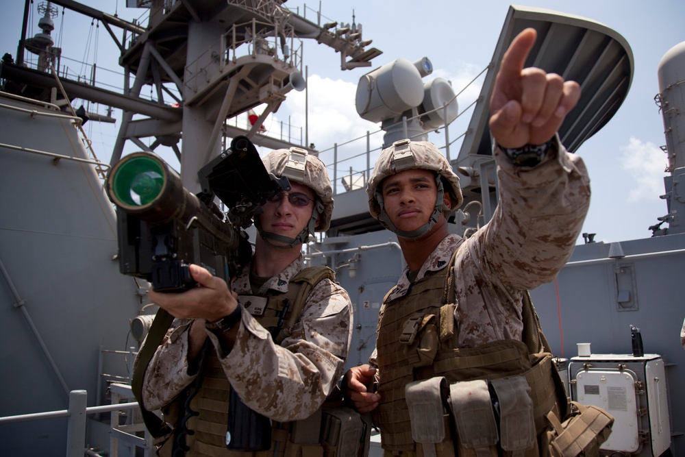 Marines maintain security while deployed