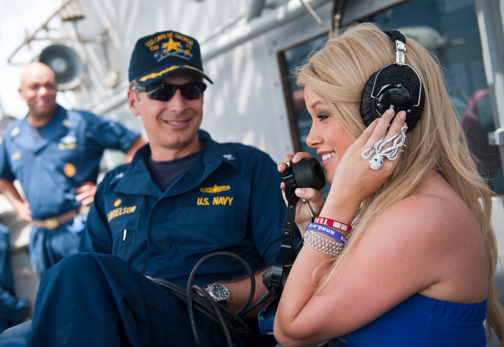 Miss America 2011 tours USS Cape St. George