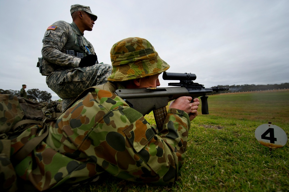 US soldiers compete in 2012 Australian Army Skill at Arms Meeting
