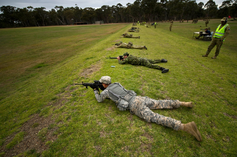 US soldiers compete in 2012 Australian Army Skill at Arms Meeting