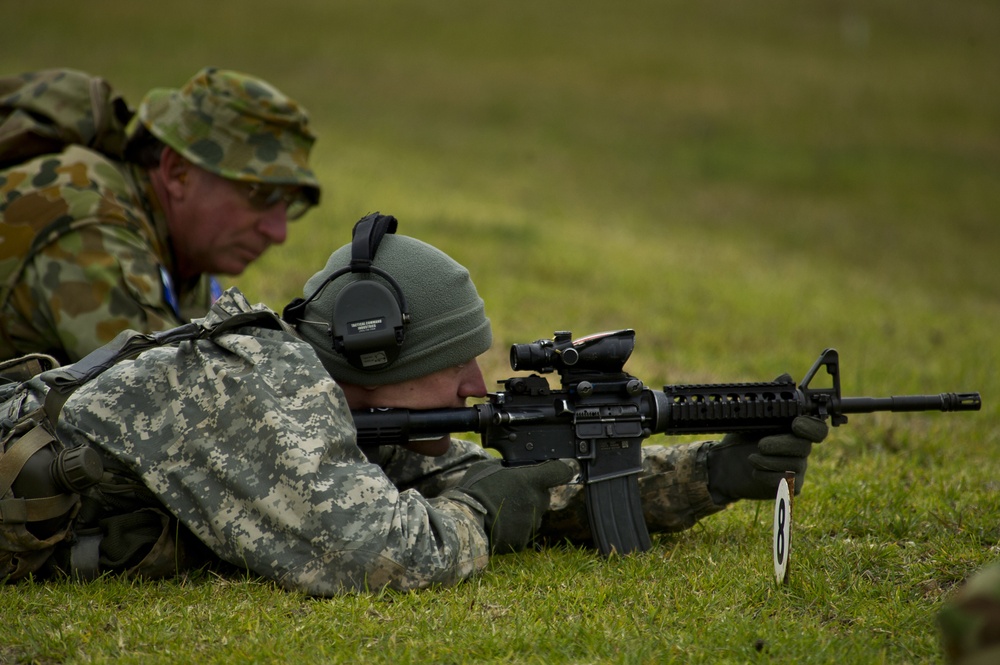 US soldiers compete in 2012 Australian Army Skill at Arms Meeting