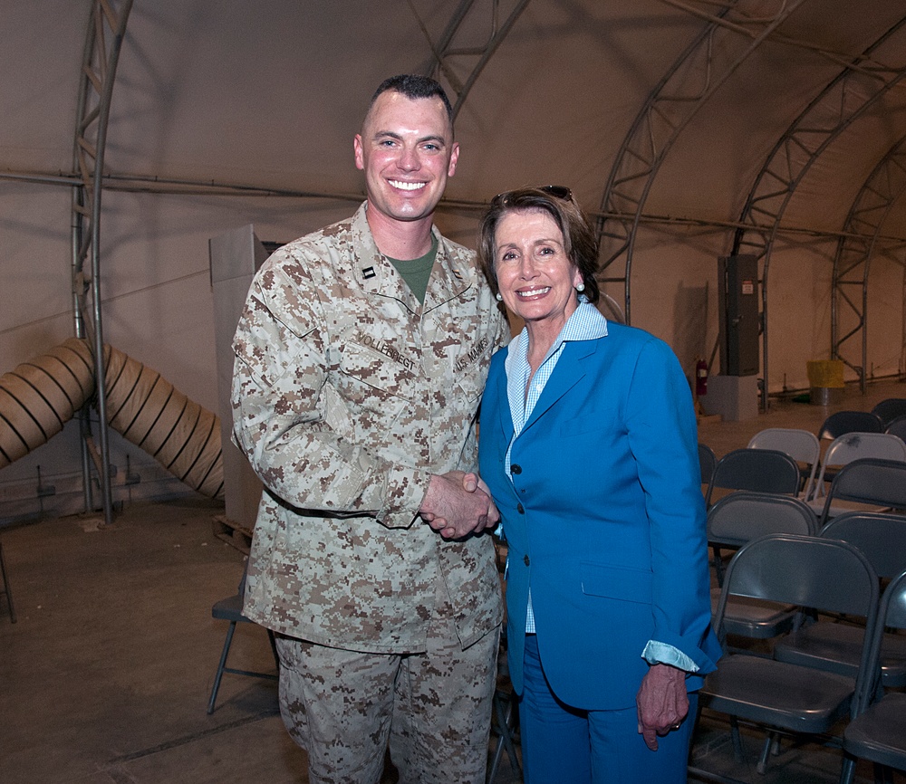 Rep. Pelosi visits Camp Leatherneck for Mother's Day