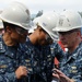 Touring the flight deck of USS Ronald Reagan