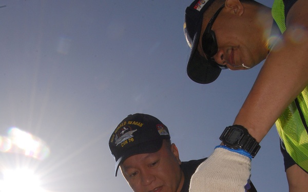 USS Ronald Reagan community service project