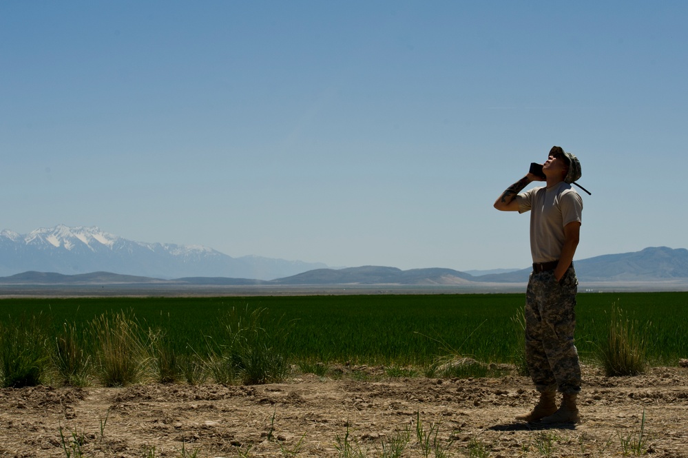Utah Air National Guard soldiers conduct jump