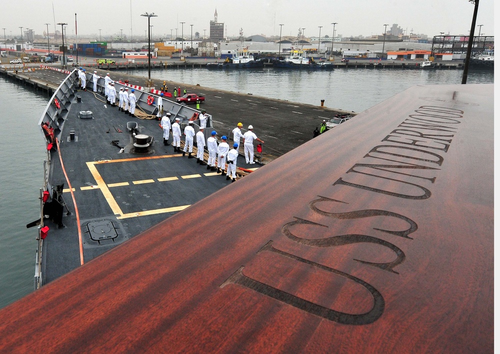 Entering the port of Callao, Peru