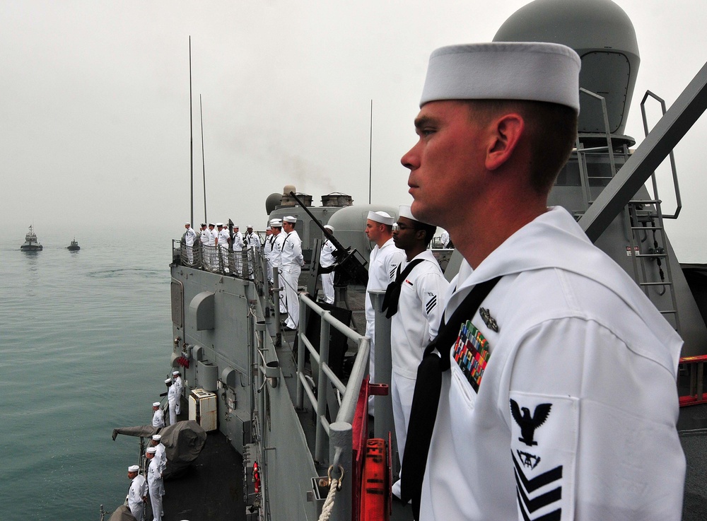 Entering the port of Callao, Peru
