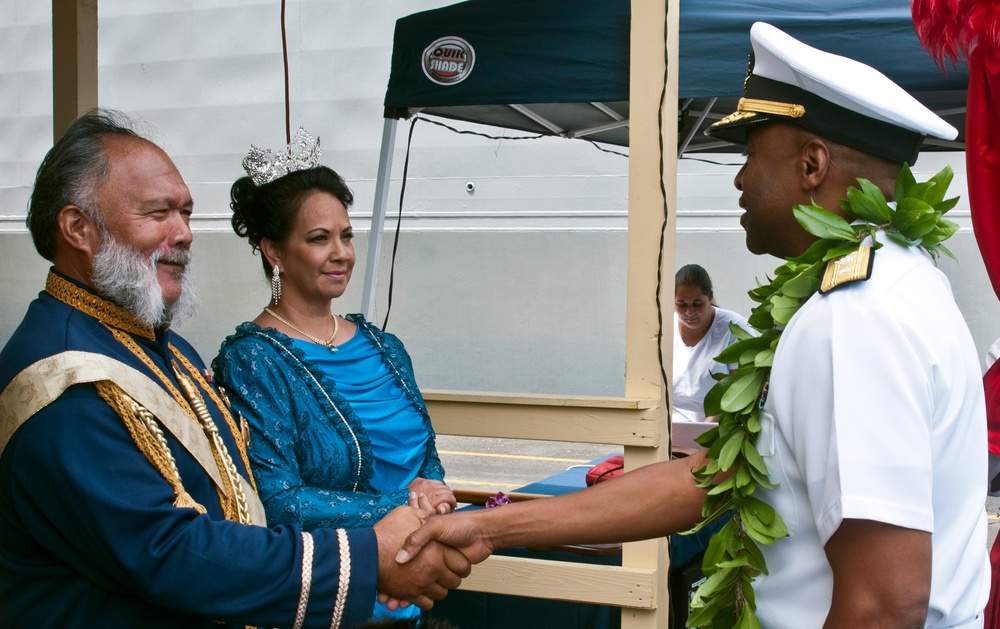 USS Crommelin pier side welcoming ceremony