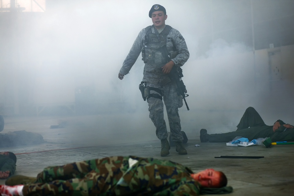 Team Yokota conducts emergency management exercise during consolidated unit inspection