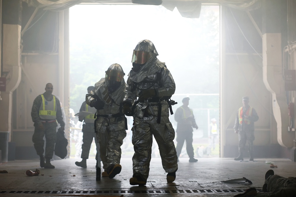 Team Yokota conducts emergency management exercise during consolidated unit inspection