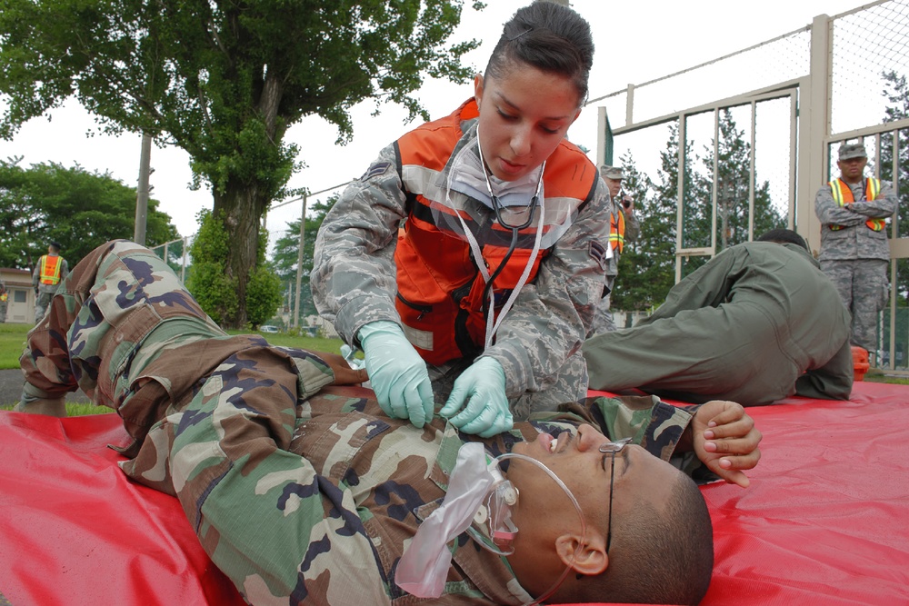 Team Yokota conducts emergency management exercise during consolidated unit inspection