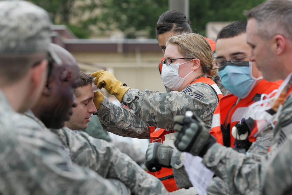 Team Yokota conducts emergency management exercise during consolidated unit inspection