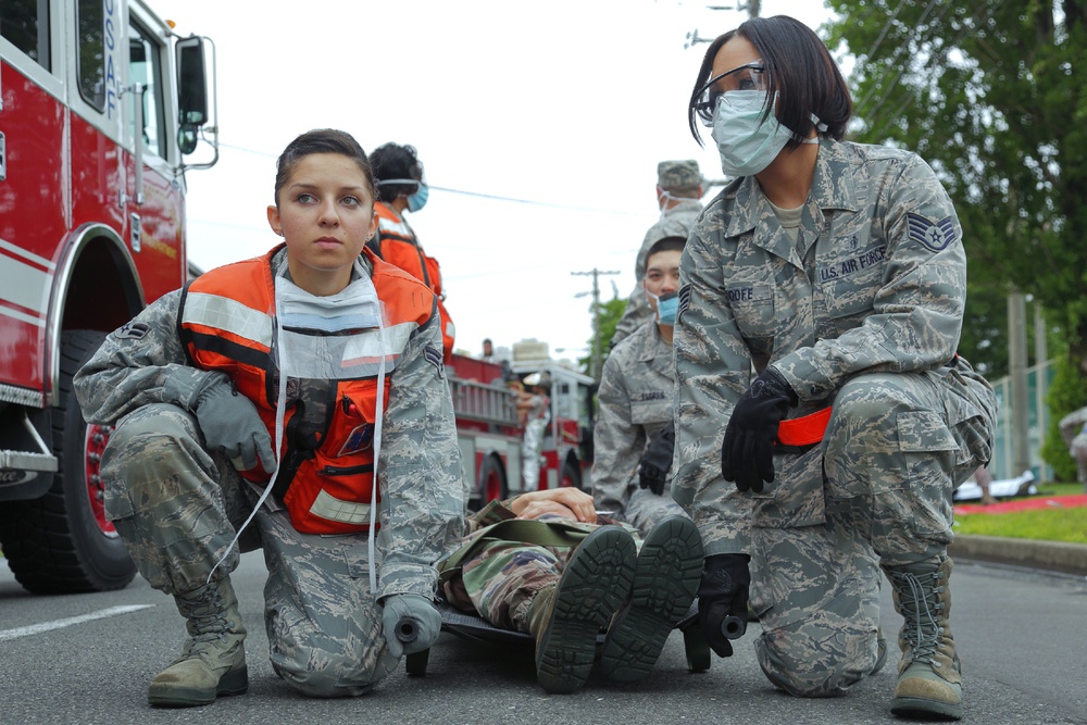 Team Yokota conducts emergency management exercise during consolidated unit inspection