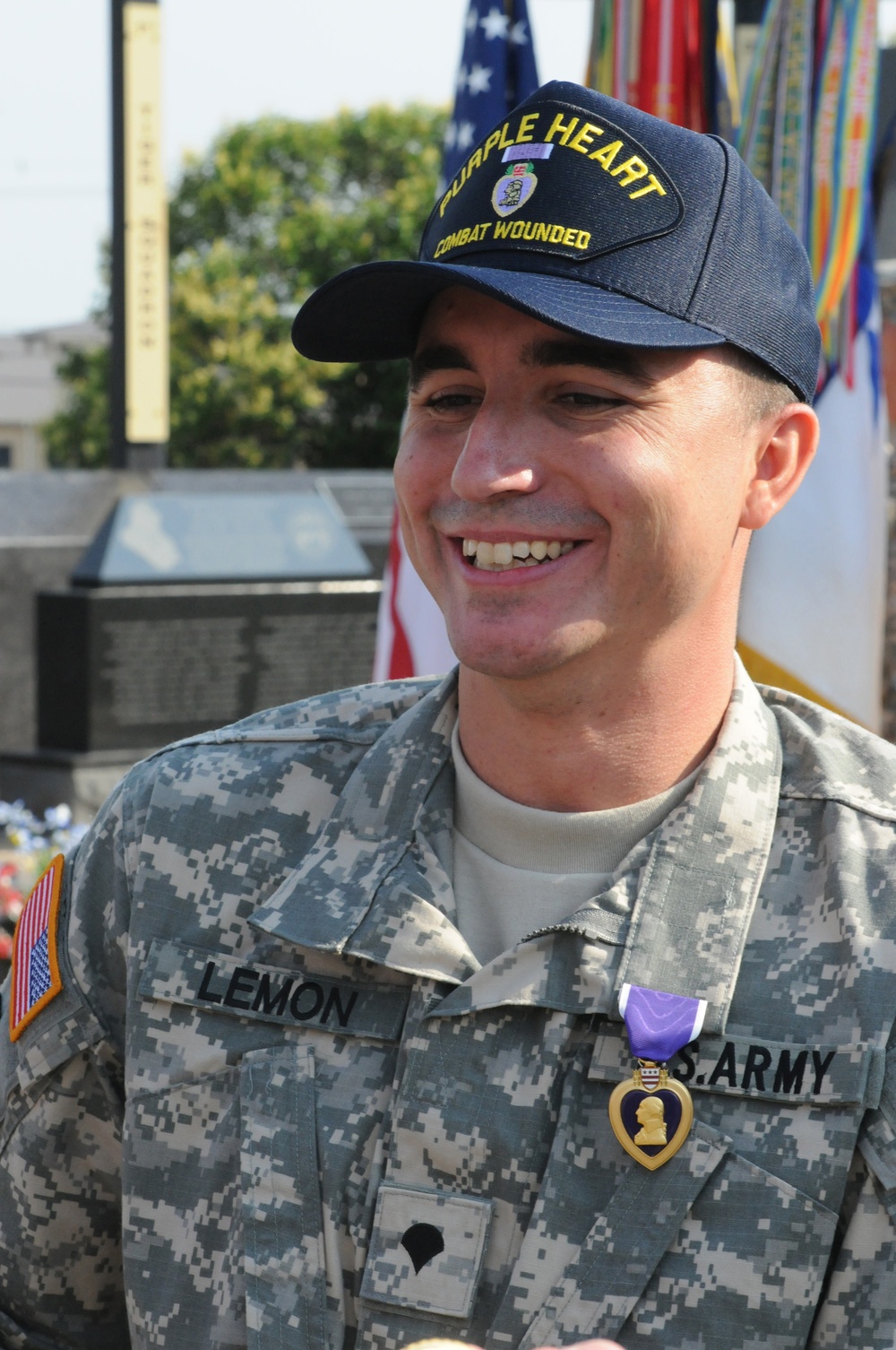 Soldier receives Purple Heart