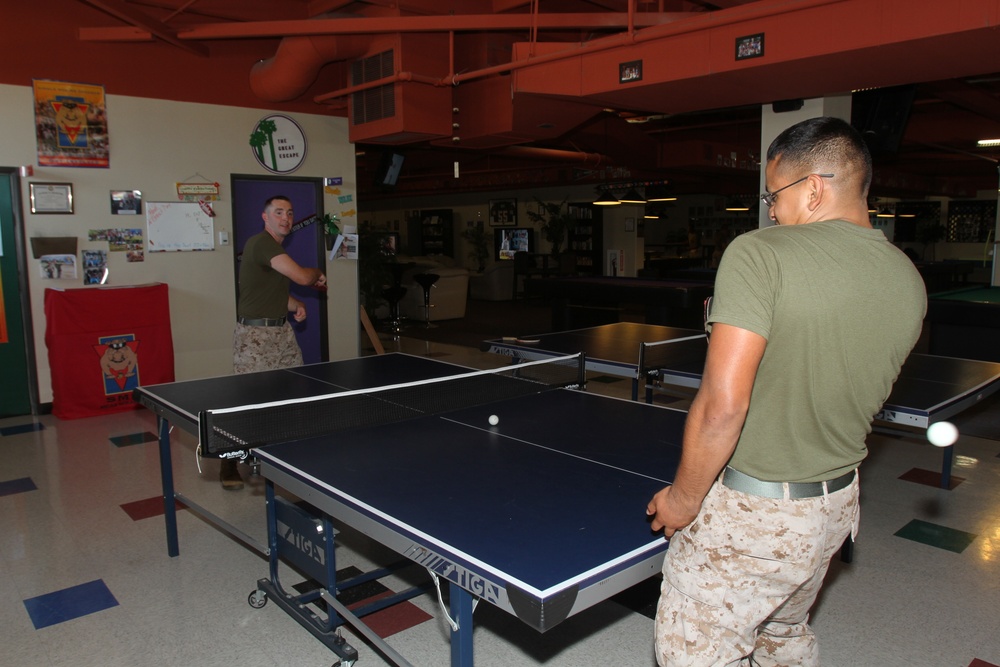 Miramar Marines play pingpong