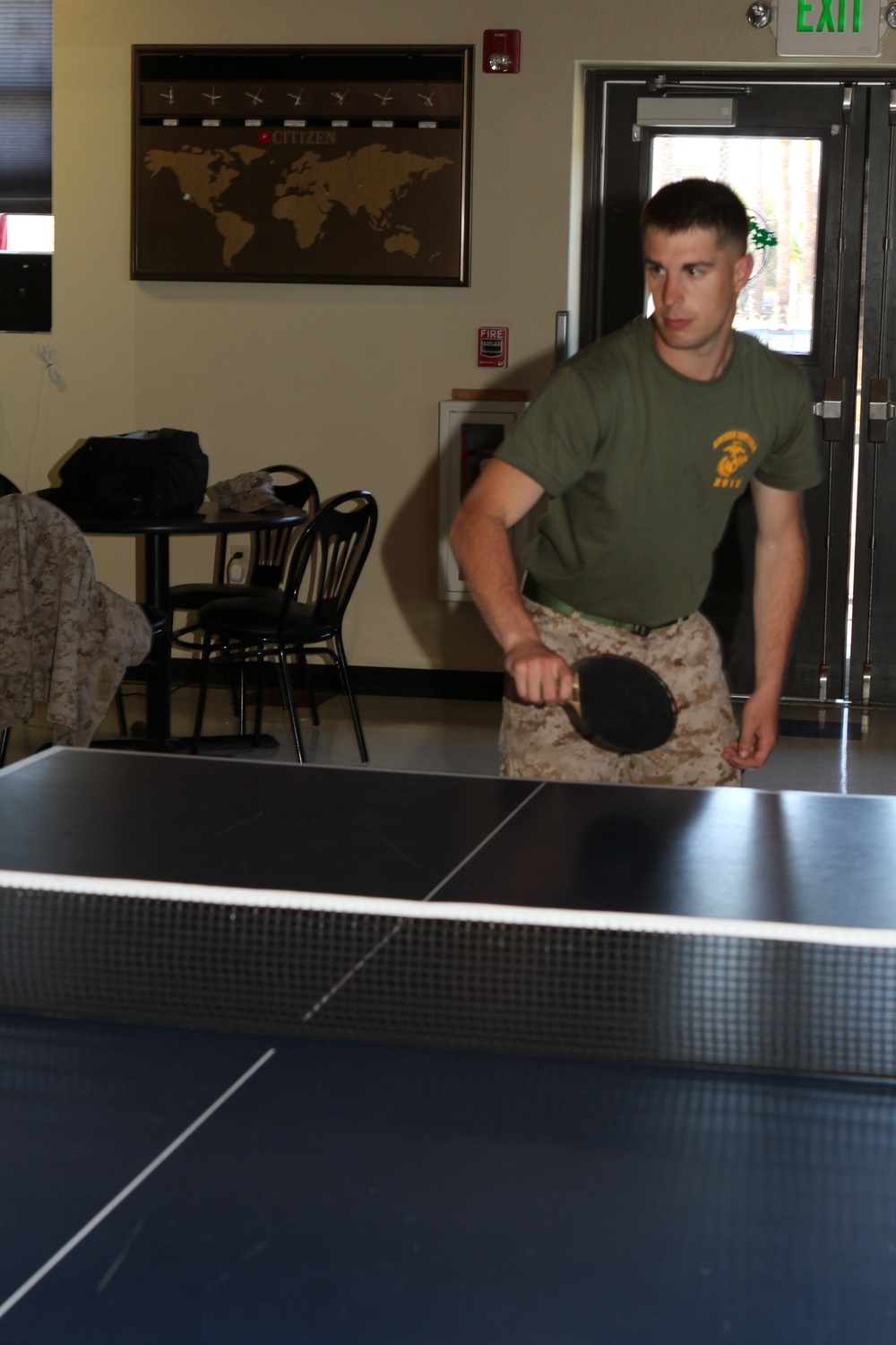 Miramar Marines play pingpong