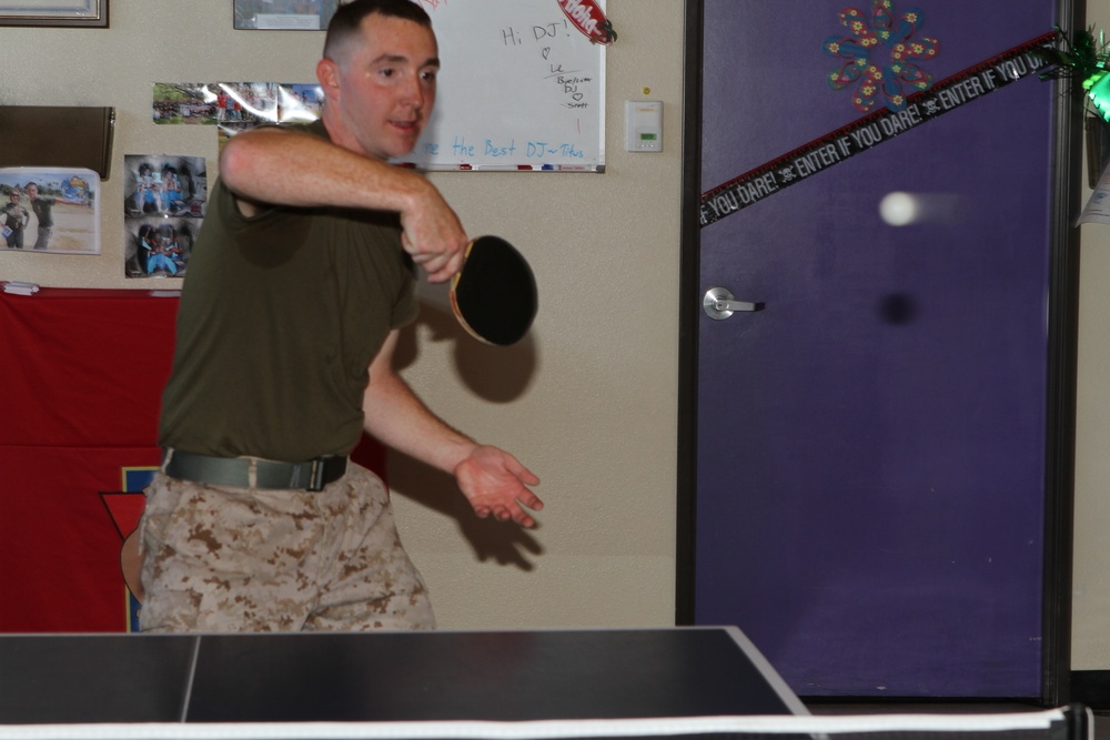 Miramar Marines play pingpong