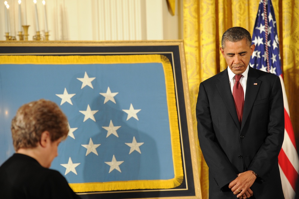 White House Medal of Honor ceremony for Specialist Four Leslie H. Sabo, Jr.