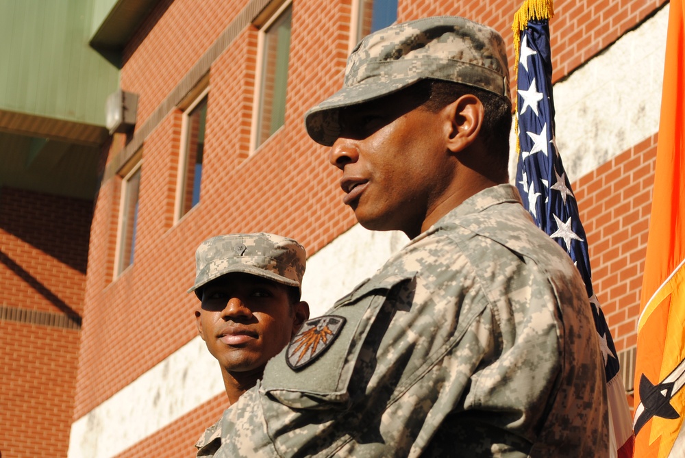 Purple Heart recipient at Fort Detrick