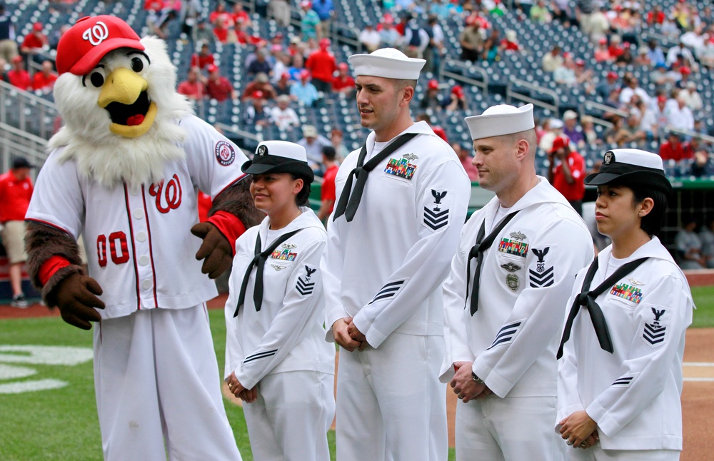 Sailors of the Year at Nationals game