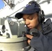 USS George Washington sailor uses alidade
