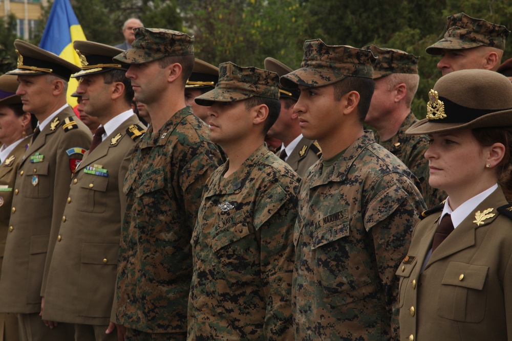 Marines Participate in Romanian Ceremony