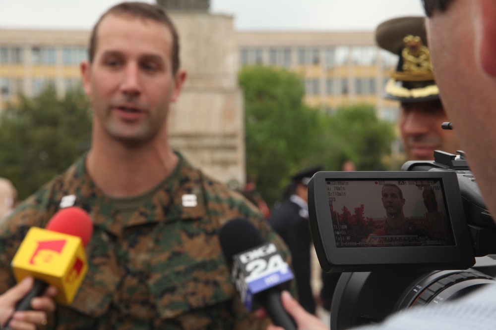 Marines Participate in Romanian Ceremony
