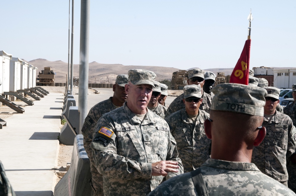 Army leadership visits troops