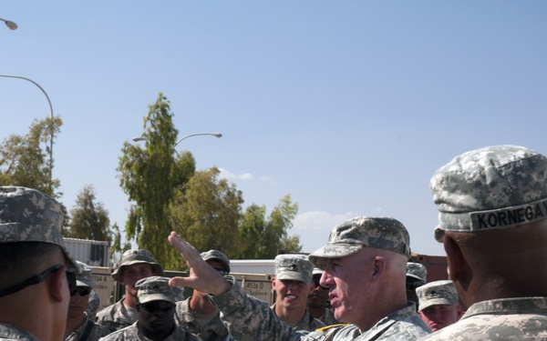 Army leadership visits troops