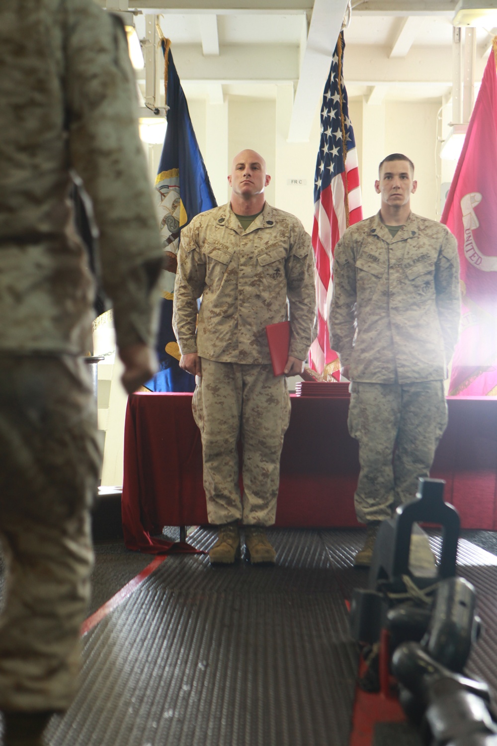 Marine graduate leadership course aboard USS Makin Island