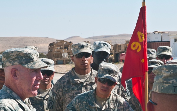 Army leadership visits troops in Jordan